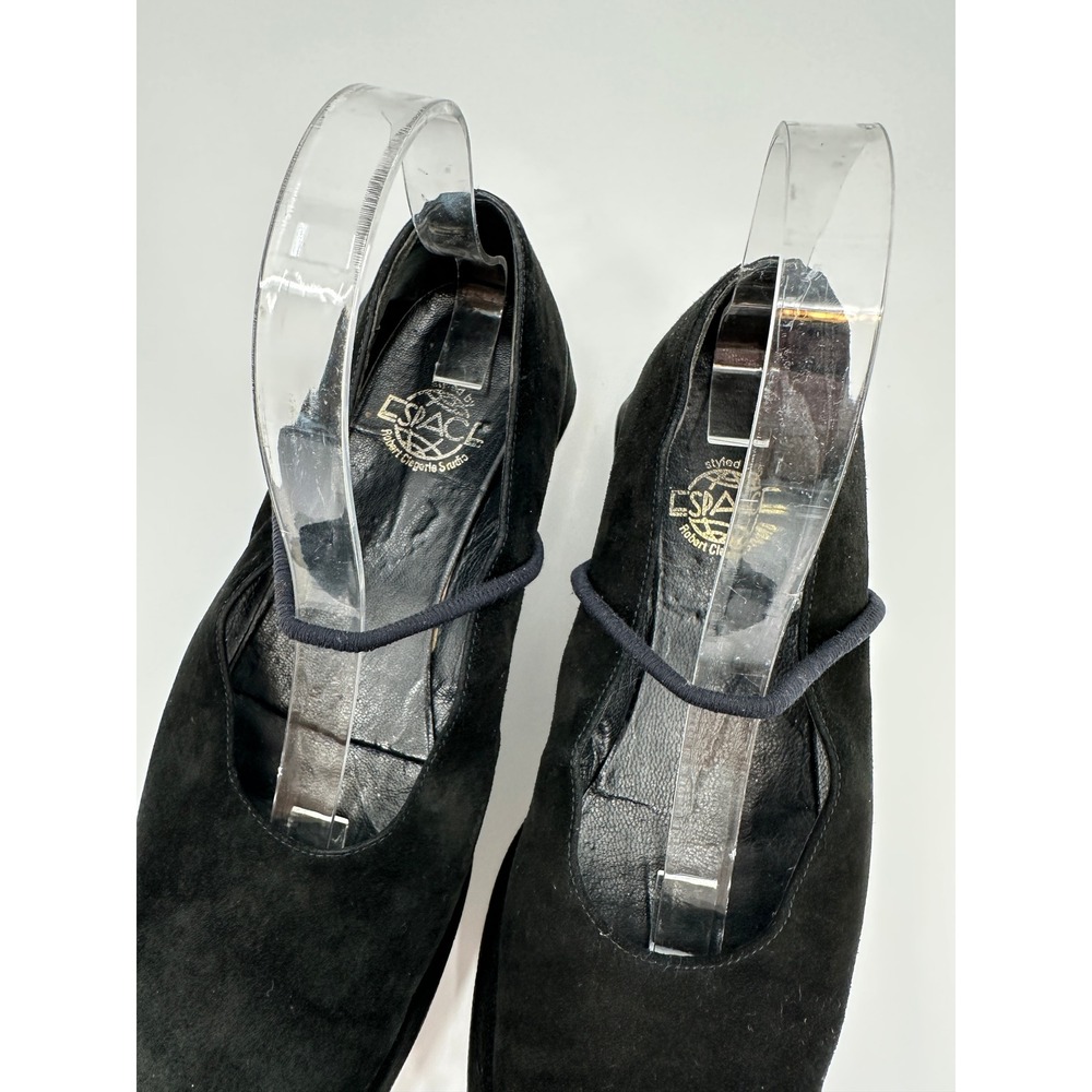 Robert Clergerie Espace Black Suede Platform Mary‎ Jane Shoes Womens 38.5 - Picture 4 of 10